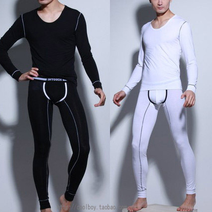 Consmile underwear intouch thin male tight basic long johns long johns set o-neck