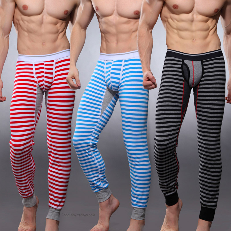 Consmile underwear seobean fashion male long johns 100% cotton male legging tights underpants