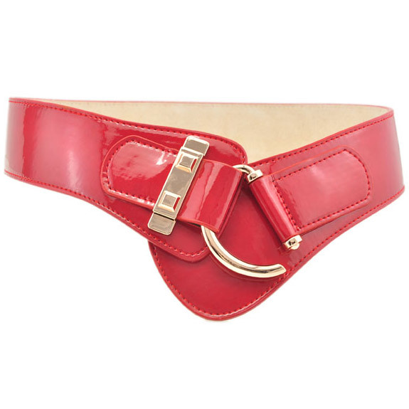 Coral fashion classic genuine leather snap wide belt fashion women's cummerbund