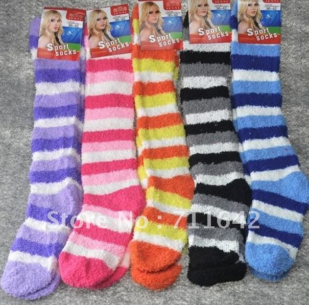 Coral fleece article socks thickening cotton socks grain stockings/warm their towel socks