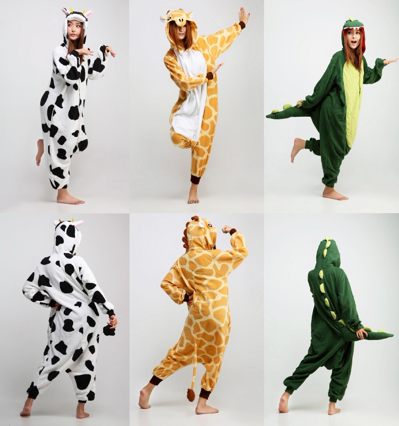 Coral fleece cartoon animal one piece sleepwear with a hood black and white cow casual lounge sleepwear