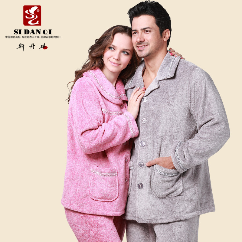 Coral fleece lovers sleepwear set flannel lovers sleepwear lounge