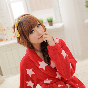 Coral fleece robe coral fleece bathrobe thickening 8021