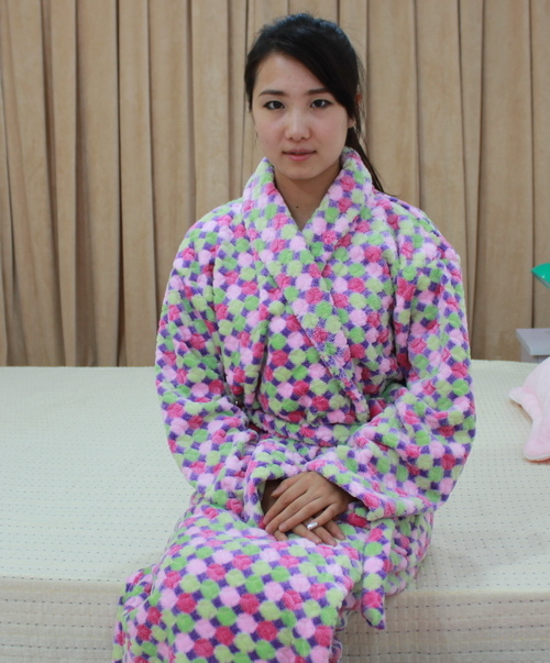 Coral fleece sleepwear coral fleece robe lovers coral fleece bathrobe bathrobes thin thickening