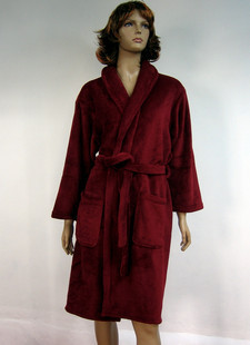 Coral fleece sleepwear coral fleece robe lovers women's coral fleece lounge mahogany