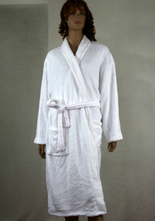 Coral fleece sleepwear robe bathrobe bathrobes lounge white pumping needle