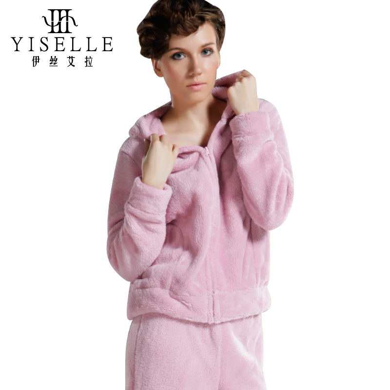 Coral fleece sleepwear women's thermal lounge sleep set 5142 - 5242