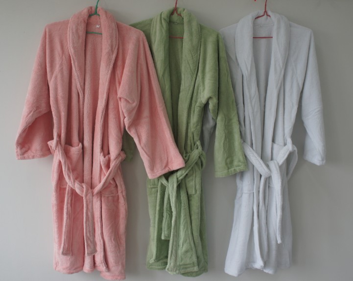 Coral fleece thickening robe bathrobes sleepwear lounge male Women