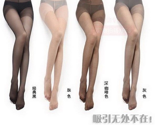 Cored wire transparent pantyhose plus file bottoming socks