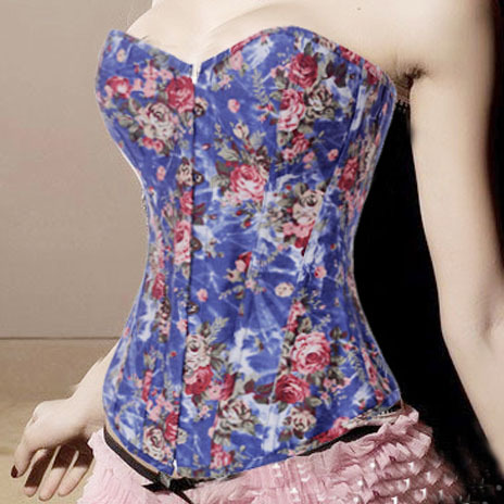 Corset bra vest denim print royal shapewear sexy shaper 1069