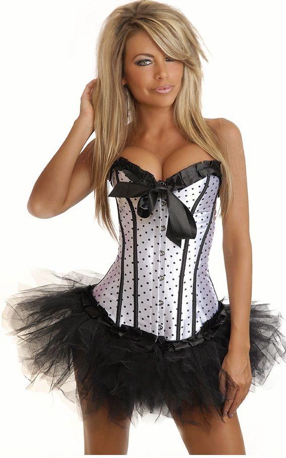 Corset bra vest dot royal shapewear sexy shaper white 1045