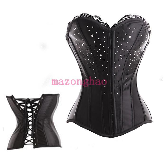 Corset gothic shapewear no shoulder tape tight vest fashion cummerbund women's tiebelt bra free shipping