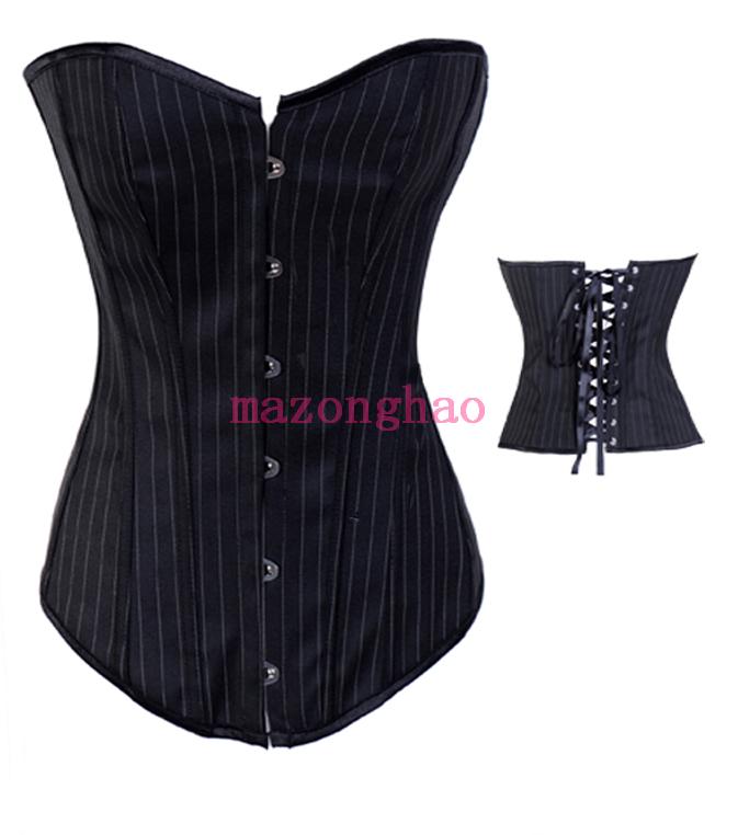 Corset gothic shapewear shaper bra straitest stripe cummerbund