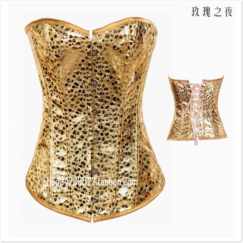 Corset waist abdomen drawing shaper royal cummerbund gold shapewear vest costume corset