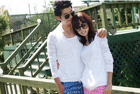 Cotton 2012 new arrival sun protection clothing long-sleeve transparent lovers thin outerwear beach clothes