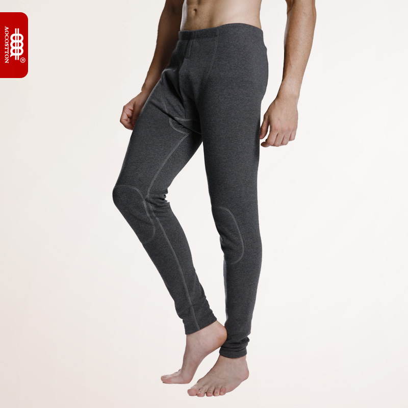 Cotton autumn and winter kneepad thickening plus velvet combed cotton male warm pants legging