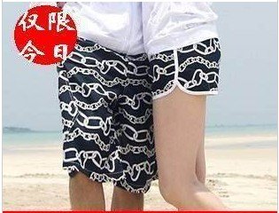 Cotton button lovers beach pants Women shorts casual pants beach pants