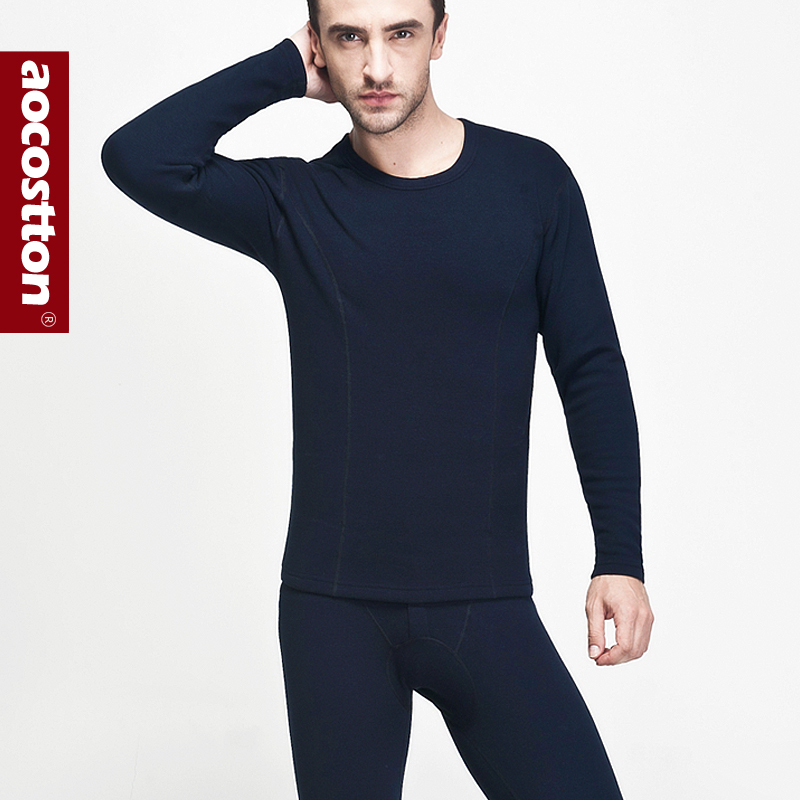 Cotton cashmere thermal underwear male thickening plus velvet male cashmere thermal set male