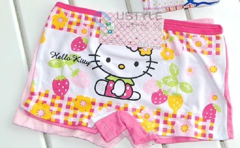 Cotton children's underwear, children's cartoon boxer briefs girls underwear free shipping