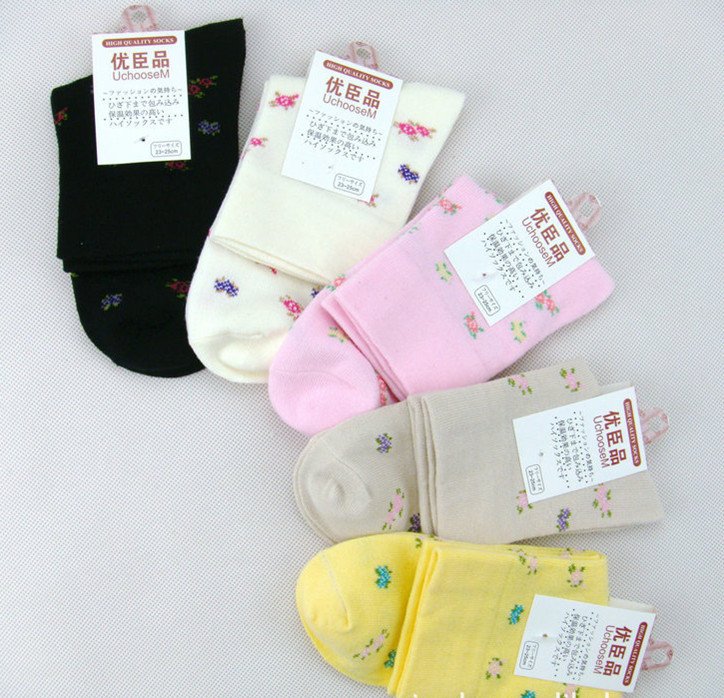 Cotton let go of broken beautiful female socks   1211010