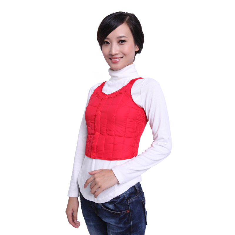 Cotton liner vest female slim short design beauty care spaghetti strap vest internality thermal waistcoat