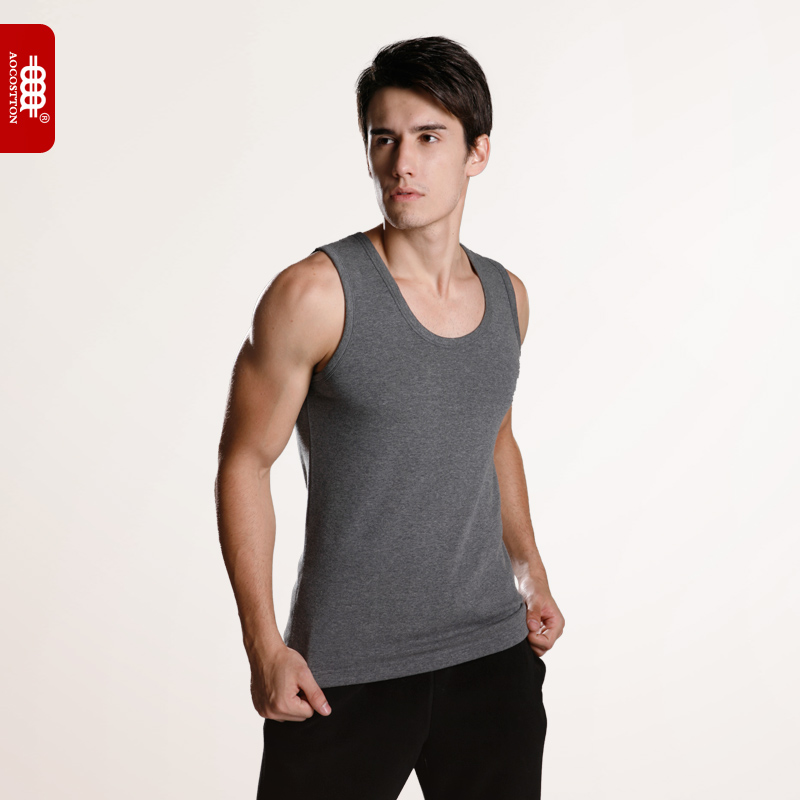 Cotton male thermal vest hot-selling thickening plus velvet thermal underwear upperwear combed cotton cashmere