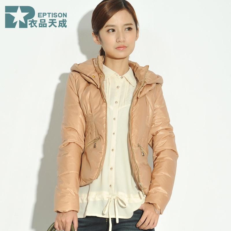 Cotton-padded jacket women outerwear 2012 winter women's with a hood wadded jacket female short design mf011