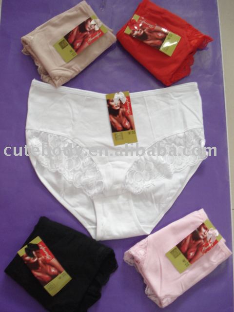 cotton panties ladies` briefs red  color wholesale price women  sexy  underwear