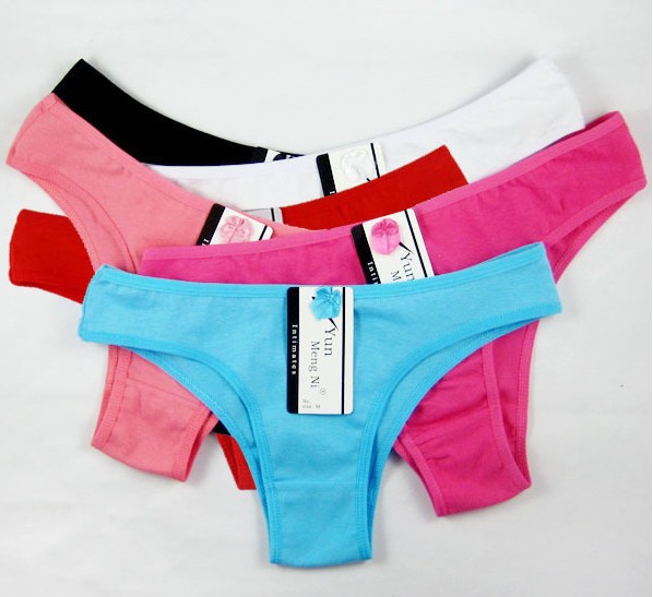 Cotton Women's Sexy Thongs G-string Underwear Panties Briefs For Ladies T-back,Free Shipping,12pcs/Lot,Mix colors