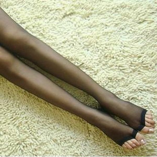 [CPA Free Shipping] Wholesale Fashion Womens 2 Color Thin Tights Pantyhose / Dew Toe Socks 30pair/lot (SM-27)