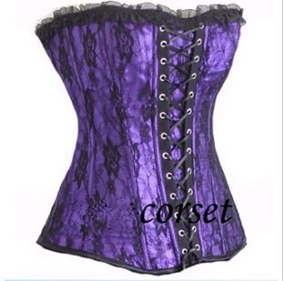 CPAP Free shipping!! Wholesale corset purple  charming Sexy costumes sexy bustier burlesque ladies corset served fashion corset