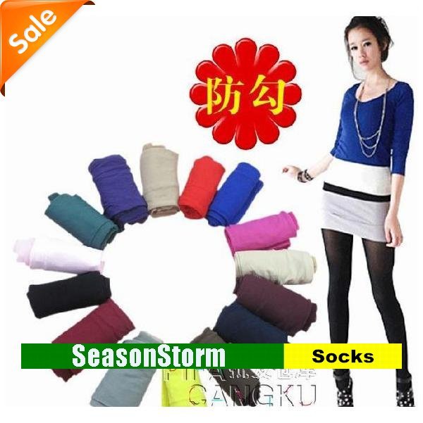 [CPAP Free Shipping] Wholesale Fashion Womens 15D Super Thin Tights Pantyhose / Sexy Multi-Color Legging Socks (SM-24P)