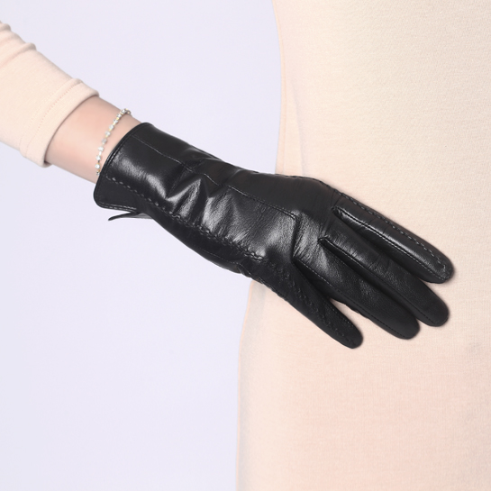 Crievn 2012 skin new arrival genuine leather gloves female sheepskin winter thermal thickening leather genuine leather gloves