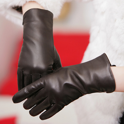 Crievn quality sheepskin wool genuine leather gloves women's new arrival