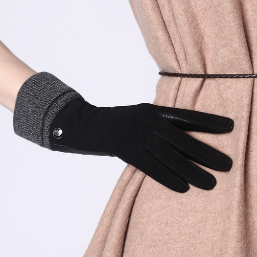 Crievn winter sheepskin gloves sheepskin genuine leather gloves