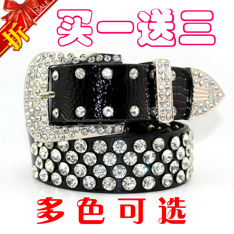 Crystal genuine leather leopard print women's rhinestone belt women's with diamond strap genuine leather a full rhinestone