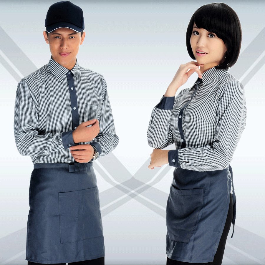 Ct637 work wear autumn and winter long-sleeve female autumn clothes waiter uniform