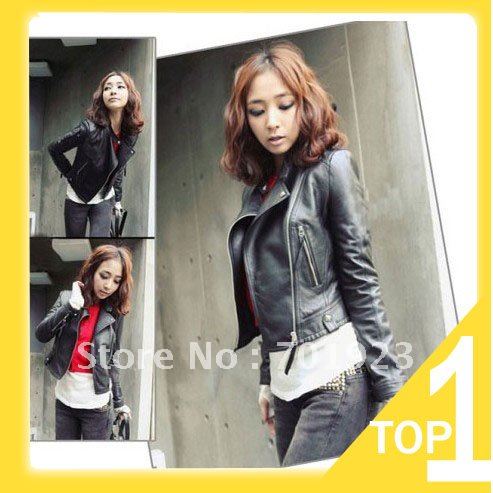 Cultivate one's morality short fur women jacket pu leather fashion ladies' jacket, Free shipping Y4002 Size free size