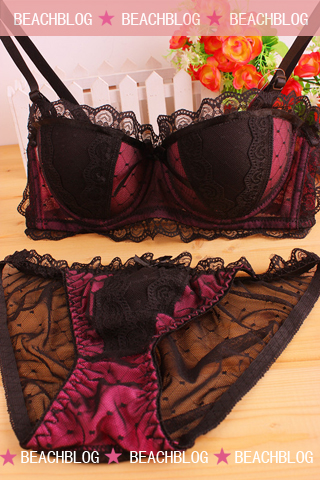 Cup lace formal dress bra set sexy 3 breasted sweet underwear