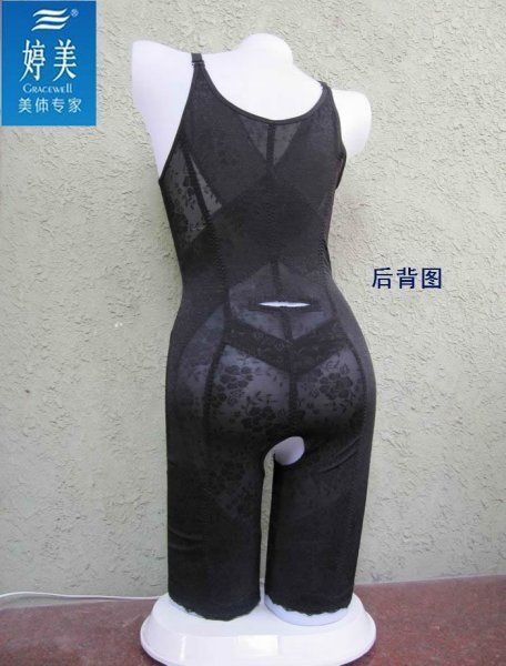 Curve senior bamboo fat burning slimming underwear jacquard fabric bodysuit slimming clothes