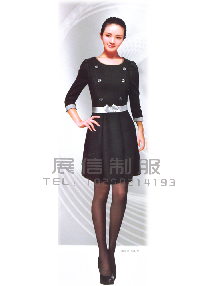 Customize one-piece dress customize front desk work wear women's set professional dg038