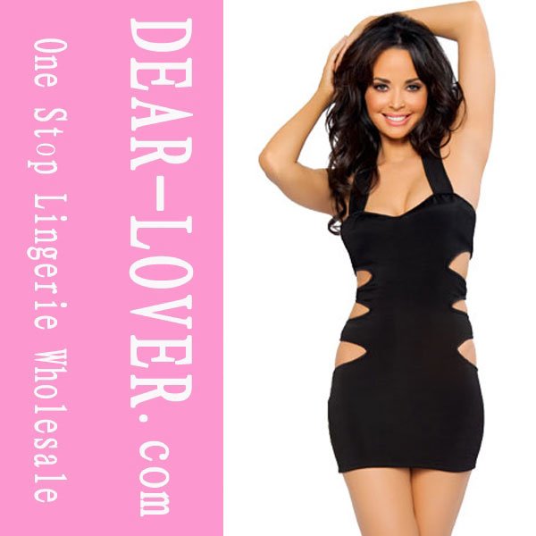 Cut Out Zipper Back Mini Dress LC2262-2+ Cheaper price + Free Shipping Cost + Fast Delivery