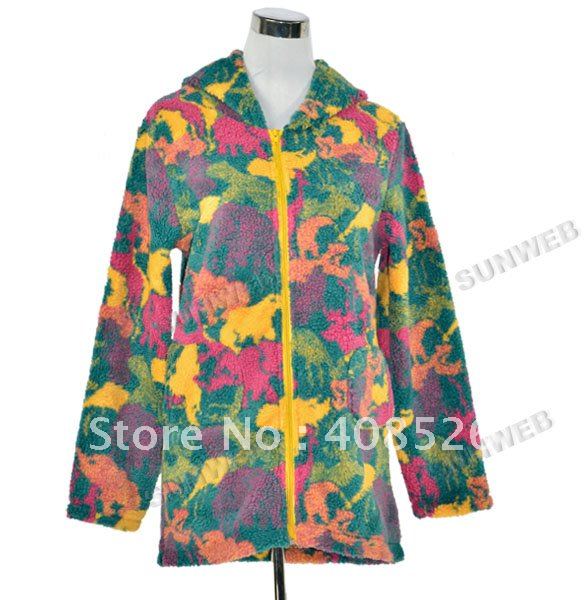 Cute Fashion Women Super Fancy print hoodies Hooded Coat Jacket free shipping 6494