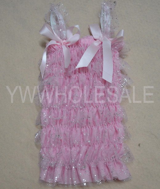 cute pink petti lace ruffle top for girls