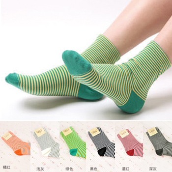 Cute Stripe Relent Socks Candy Color  Cotton Hose