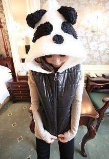 Cute-type vest cute plush hat vest