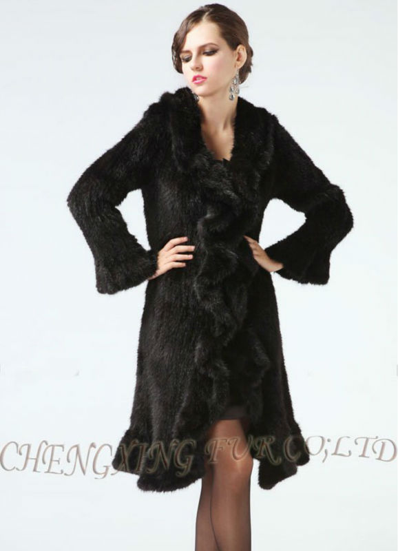 CX-G-A-141 Genuine  Handknitted Mink Fur Coats~ NEW ARRIVE ~ DROP SHIPPING