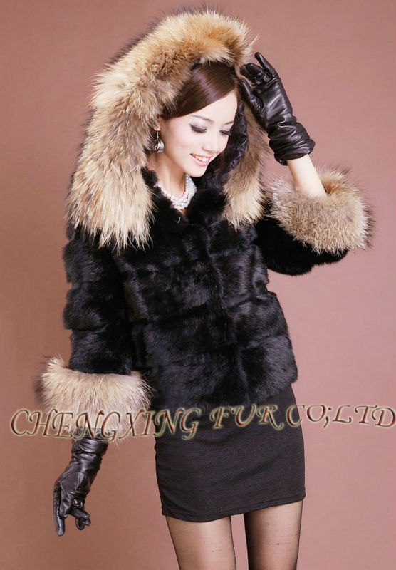 CX-G-A-147 Rabbit Fur Lady Fashion Winter Jackets ~ Drop Shipping