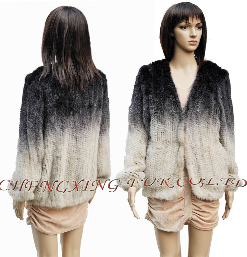 CX-G-A-62 Dip - dyed Knit Mink Fur Jacekt New Product  Drop Shipping