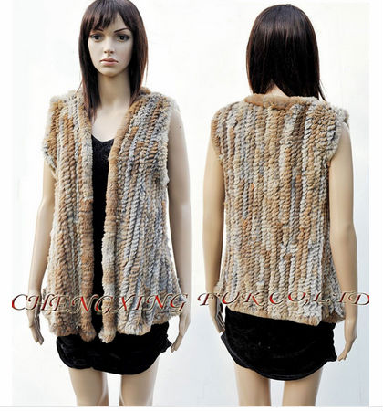 CX-G-B-05B Knit Rabbit Fur Fashion Dress ~ Natural Colour ~ DROP SHIPPING